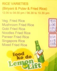 Arya Bhavan menu 4