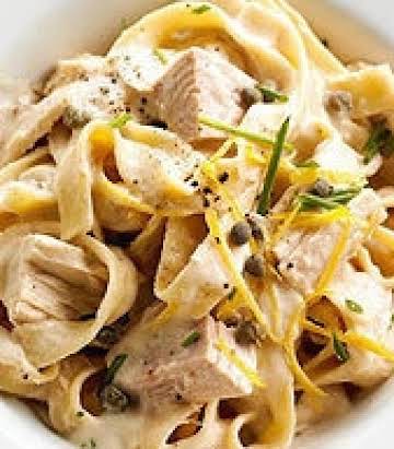 Lemon Fettuccine with Tuna and Capers