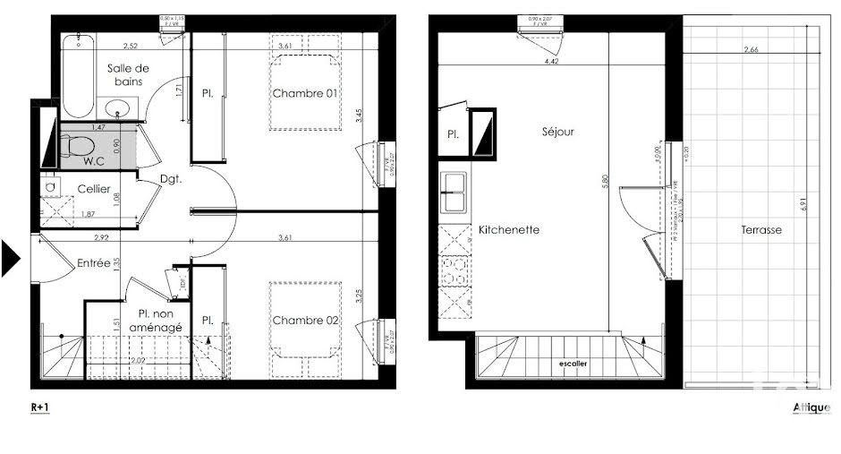 Vente duplex 3 pièces 65 m² à Le Taillan-Médoc (33320), 307 999 €