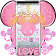 Princess Cute minny pink Bow Silver Diamond Theme icon