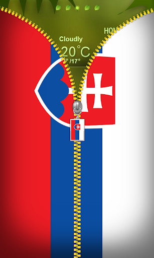 Slovakia Flag Zipper Locker