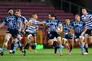 Godlen Masimla of WP and Chris Smith of the Bulls during the Carling Currie Cup match between DHL Western Province and Vodacom Blue Bulls at DHL Newlands on November 28, 2020 in Cape Town, South Africa. 