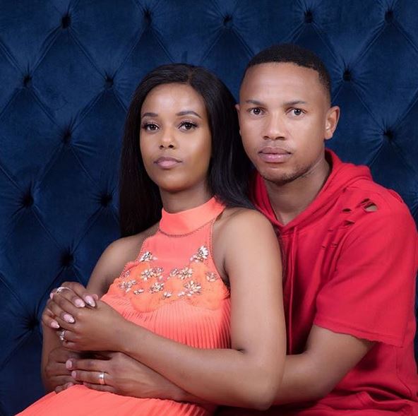 Mamelodi Sundowns' player Andile Jali and his wife Nonhle Ndala on June 26, 2018.