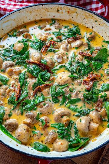 Creamy Tuscan Mushrooms