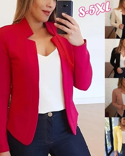 Women Thin White Blazers Spring 2022 Female Summer Blazer... - 3