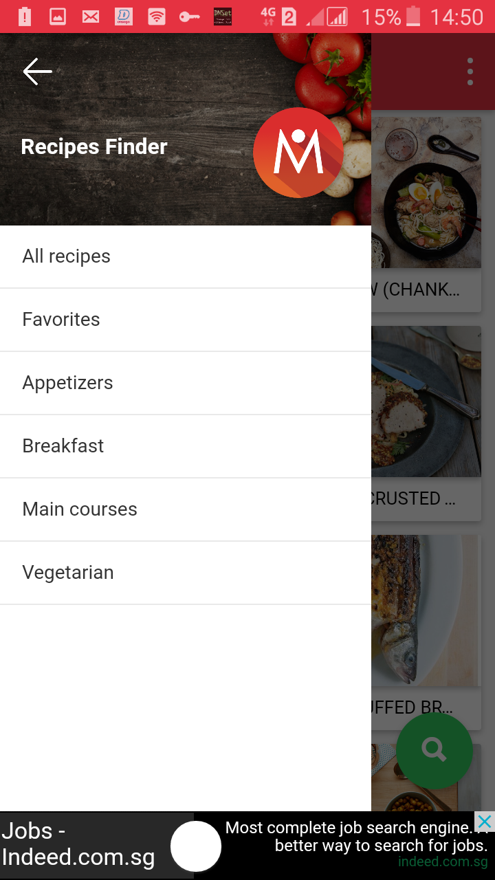 Recipes Finder Screen 3