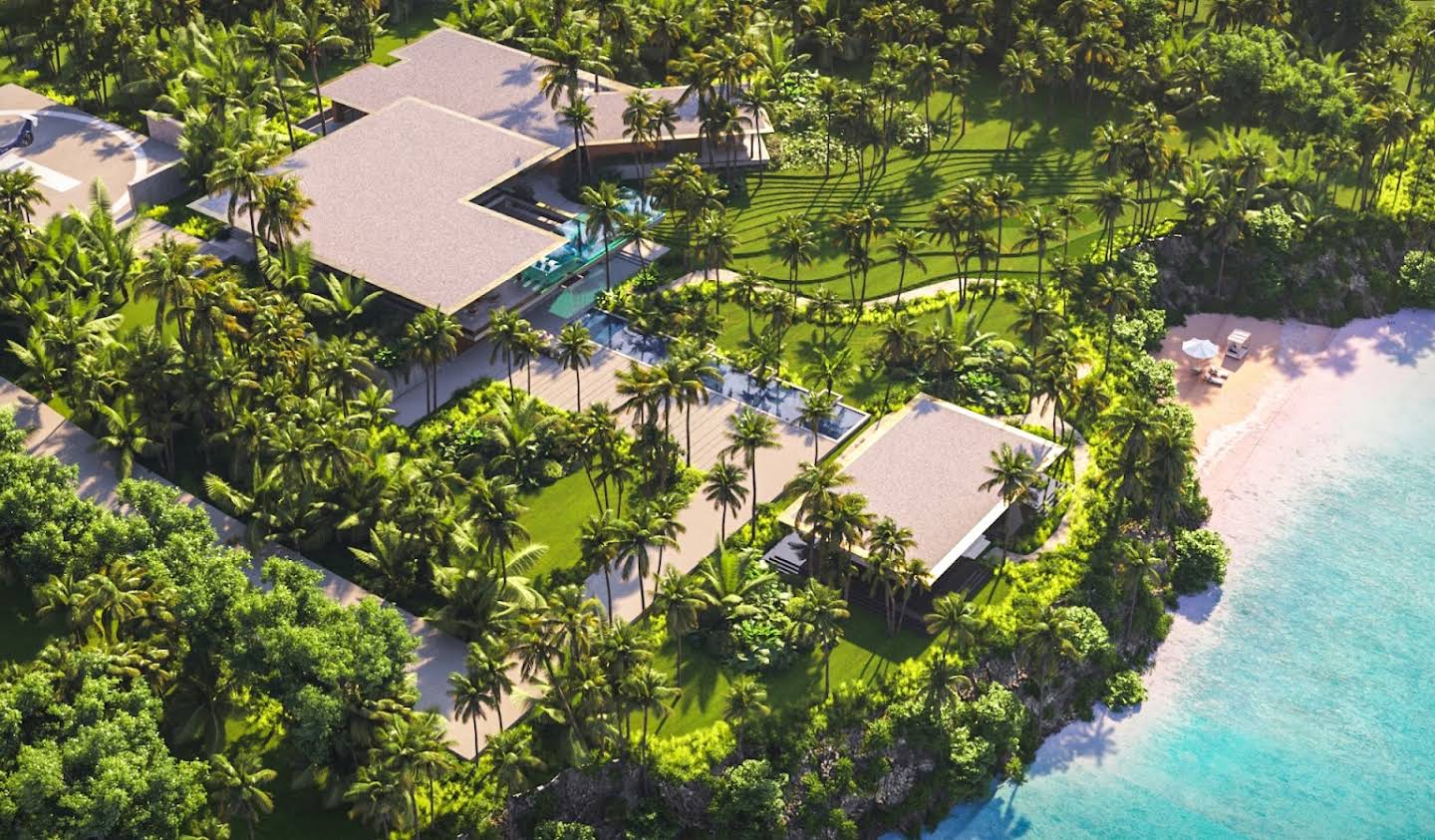 Maison contemporaine avec piscine en bord de mer Las Terrenas