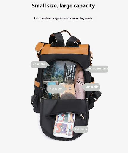 Title 18, Large Capacity Color Contrast Patchwork Casual ...
