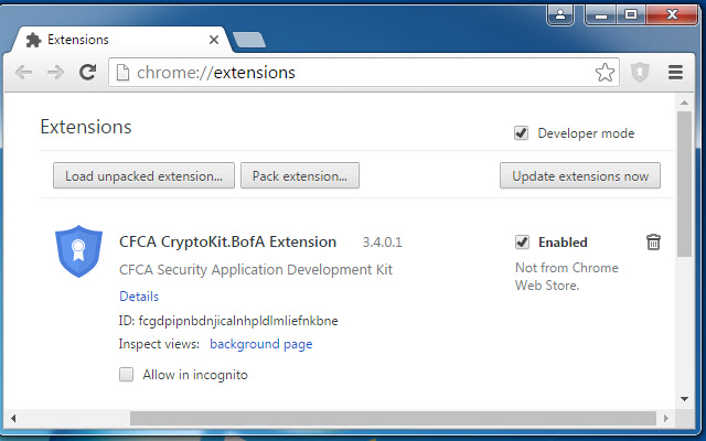 CFCA CryptoKit.BofA Extension chrome extension