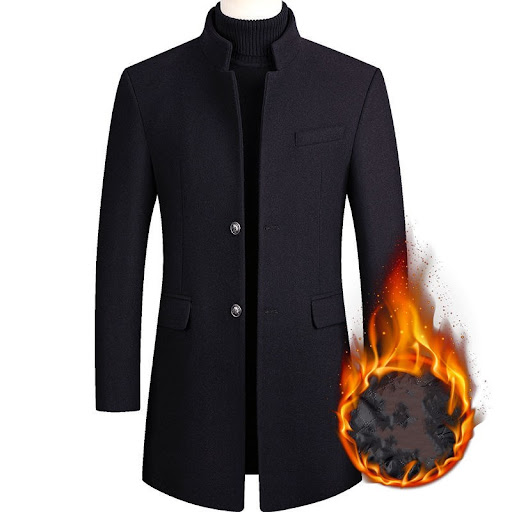 Title 7, Mens medium length wool coat leisure suit offe...
