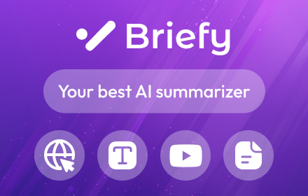 Briefy - Webpage, Text, YouTube, PDF Summary With Visual Views small promo image