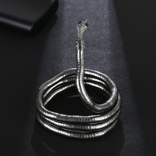 Title 7, Snake Bone Chain for Men and Women, Dark Design...