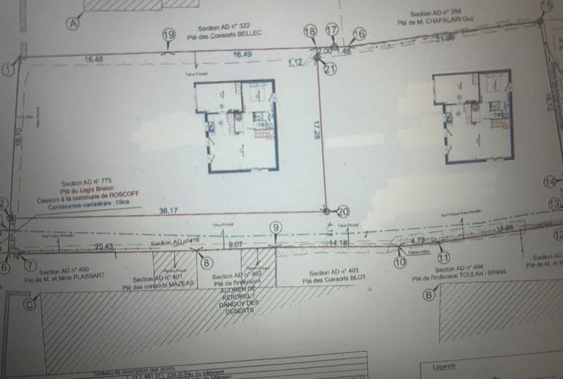  Vente Terrain à bâtir - 627m² à Roscoff (29680) 