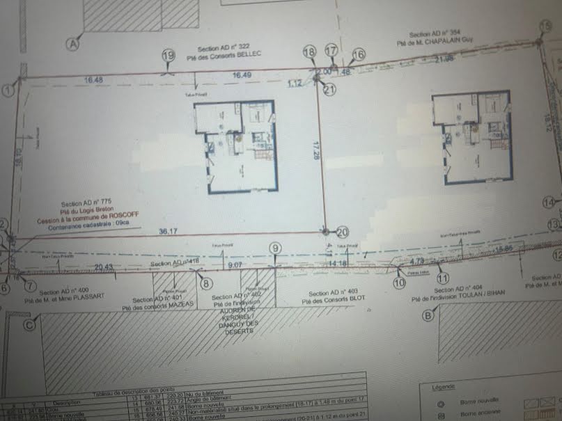 Vente terrain  627 m² à Roscoff (29680), 118 500 €