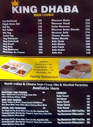 Kings Dhaba menu 1