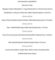 Mughals menu 2