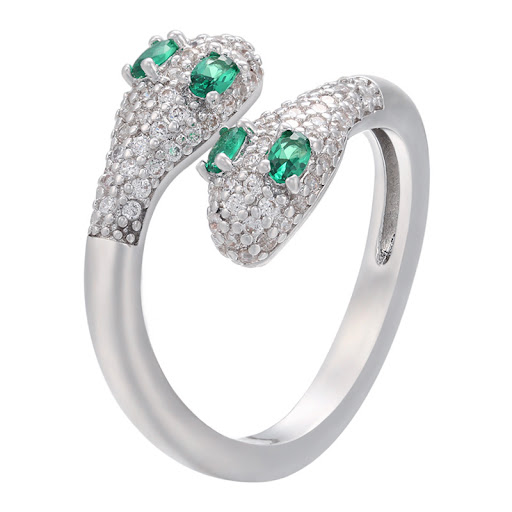 Title 5, Fashion Micro Inlay New Snake Ring An elegant a...