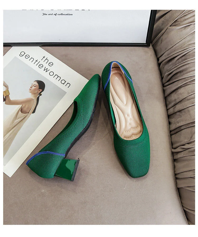 Title 12, Dames pumps met vierkante neus, Flyknit luipaar...