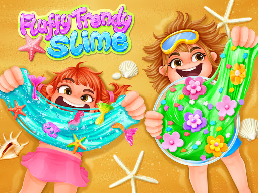 Fluffy Trendy Slime - Mermaid  Flower Slime Fun