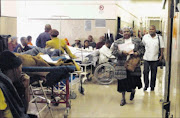 AILING SYSTEM: Patients wait to be attended to at Chris Hani-Baragwanath Hospital in Soweto. Pic. Muntu Vilakazi. 18/05/2005. © Sunday Times.