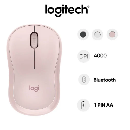 Chuột không dây bluetooth Logitech M240 (Hồng)