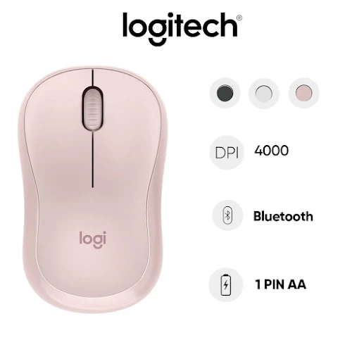 Chuột không dây bluetooth Logitech M240 (Hồng)