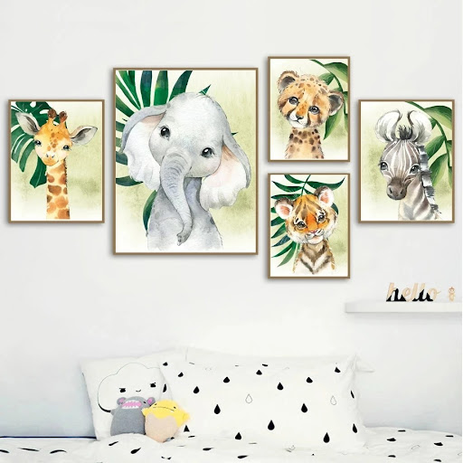 Title 6, Cute Cartoon Small Animal Print Decorative Pain...