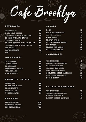 Cafe Brooklyn menu 