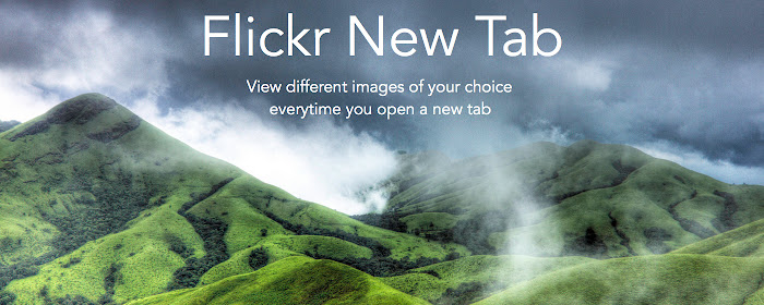 Flickr New Tab marquee promo image