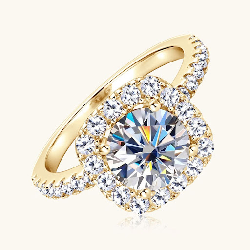 Title 5, Womens Minimalist Moissanite Diamond Sterling ...