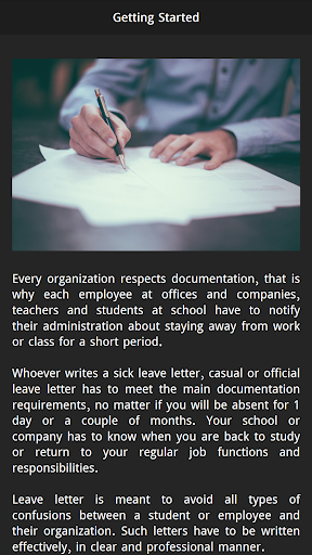 Leave Letters Application
