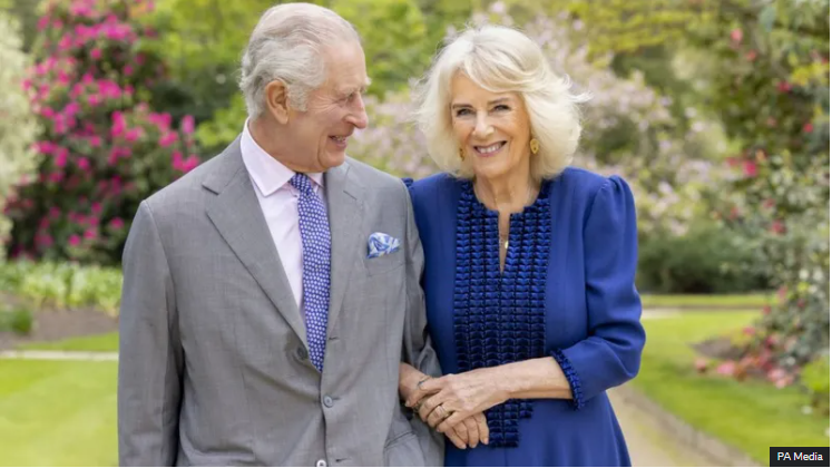 Buckingham Palace released a photograph of the King and Queen taken earlier this month