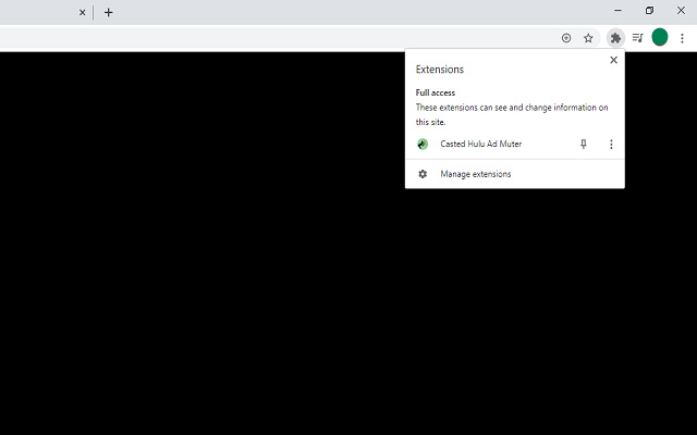 Casted Hulu Ad Muter chrome extension