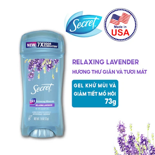 [HSD 01.08.2024] Gel khử mùi và giảm tiết mồ hôi Nữ Secret Hương Lavender 73g