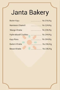 Janta Bakery menu 1