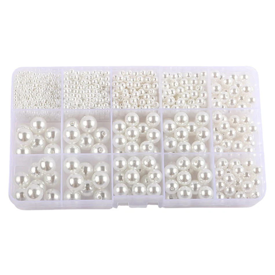 Caixa de pérolas de plástico perfurado com 15 grades Organize e proteja suas pérolas. Ideal para armazenar joias e miçangas com segurança e facilidade.