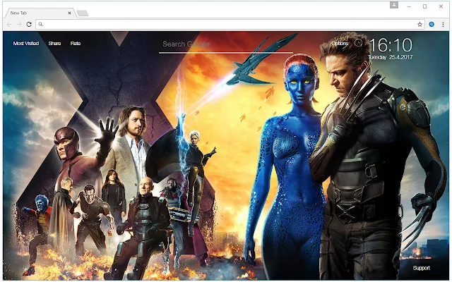 X Men Wallpaper Hd New Tab Themes Free Addons