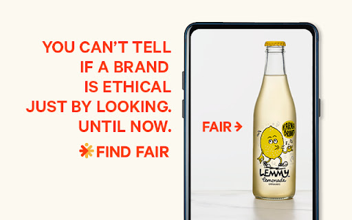 FIND FAIR. Ethical just got easier to spot.