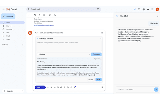 Kite - AI Gmail Assistant screenshot 3