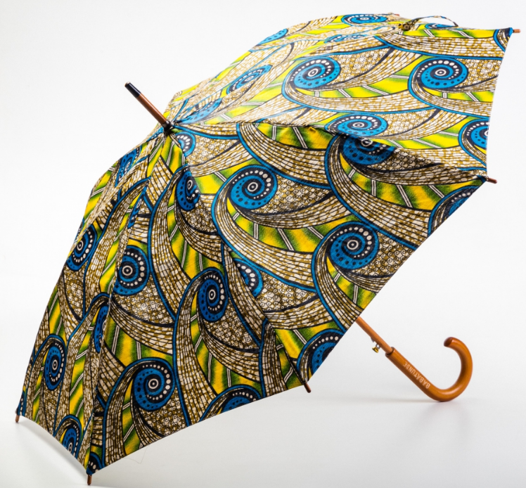 It's going to be wet today. Pictured is the 'Gbato' Umbrella, made with 100% cotton and a wood and metal frame. It is waterproof and handmade in South Africa, and sells for R610. File photo.