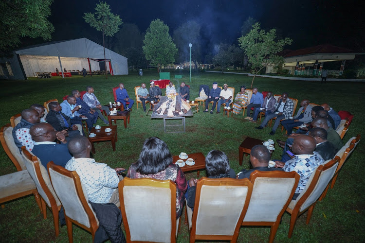 President William Ruto hosts Western Kenya leaders at Kakamega State Lodge on February 3, 2024