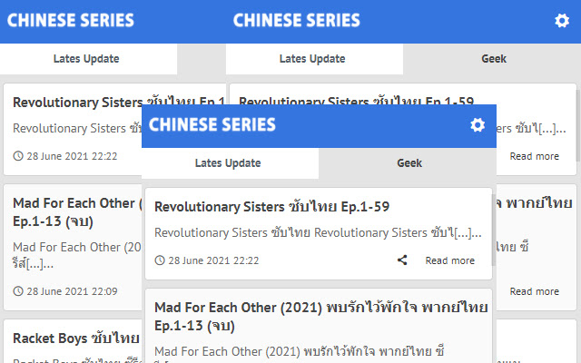 Chinese Series - New Movie News Update chrome extension