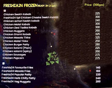 Freshia 24 menu 