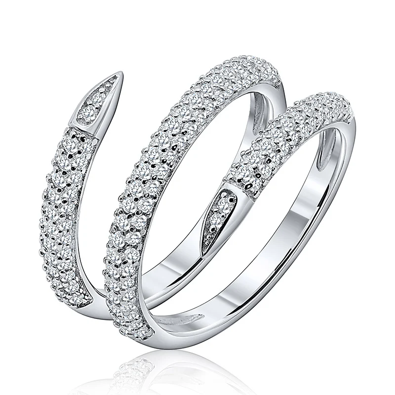 Zilveren Dierenpoot Ring met Zirkonia, een unieke ring voor dierenliefhebbers, een stijlvol cadeau voor elke gelegenheid, voegt charme toe aan je look