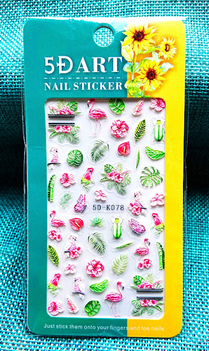 Title 16, Embossed nail stickers, plaid patterns, 3D bow ...