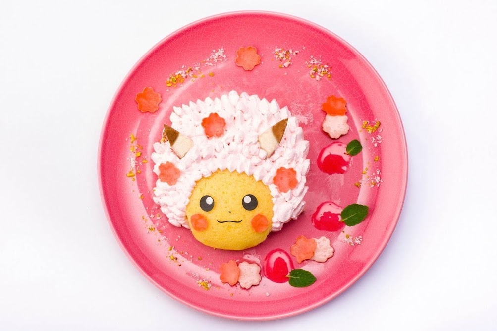 桜アフロのピカチュウ ふわふわフルーツサンドケーキ ラテ 東京 日本橋ポケモンカフェ限定で Trill トリル