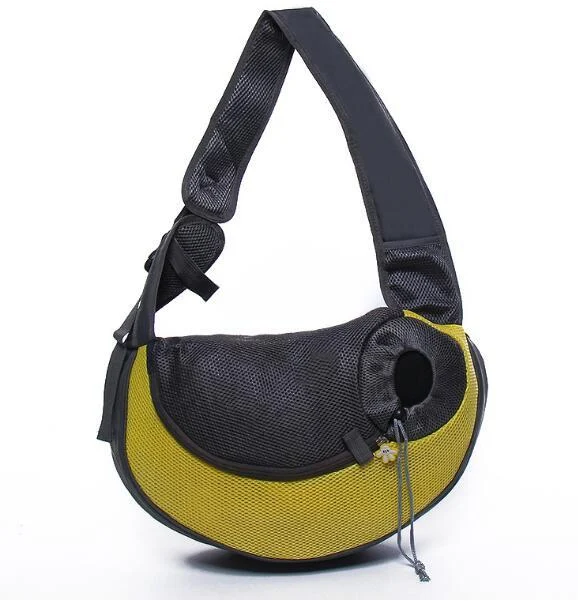 1pc Outdoor Reizen Mesh Oxford Huisdier Puppy Draagtas Handtas Schoudertas Sling Mesh Comfort Reistas voor Kleine Honden.