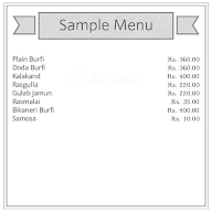 TFH Evergreen Sweets menu 1