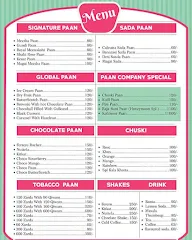 The Paan Company menu 1