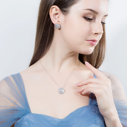 Title 1, Zircon Necklace Earrings Korean Fashion Accesso...